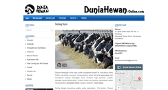 Desktop Screenshot of duniahewan-online.com